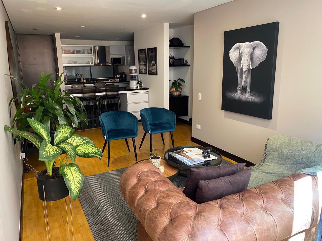 Sala amplia con ventanales